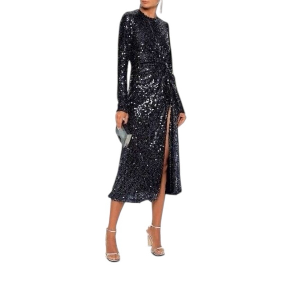 US 4 Galvan London Sleeve Sequin Dress NWT